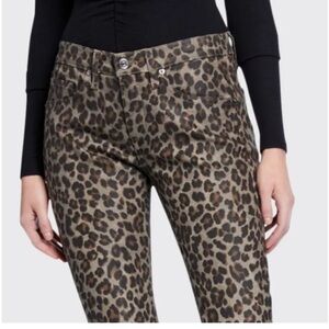 Veronica Beard Leopard Print High Rise Jeans
